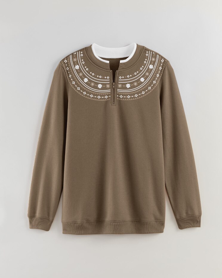 Printed Yoke Sweatshirt image number 1