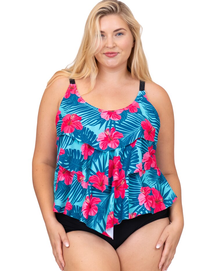 Plus Size Top With High Waist Bottom By Beach Party image number 1
