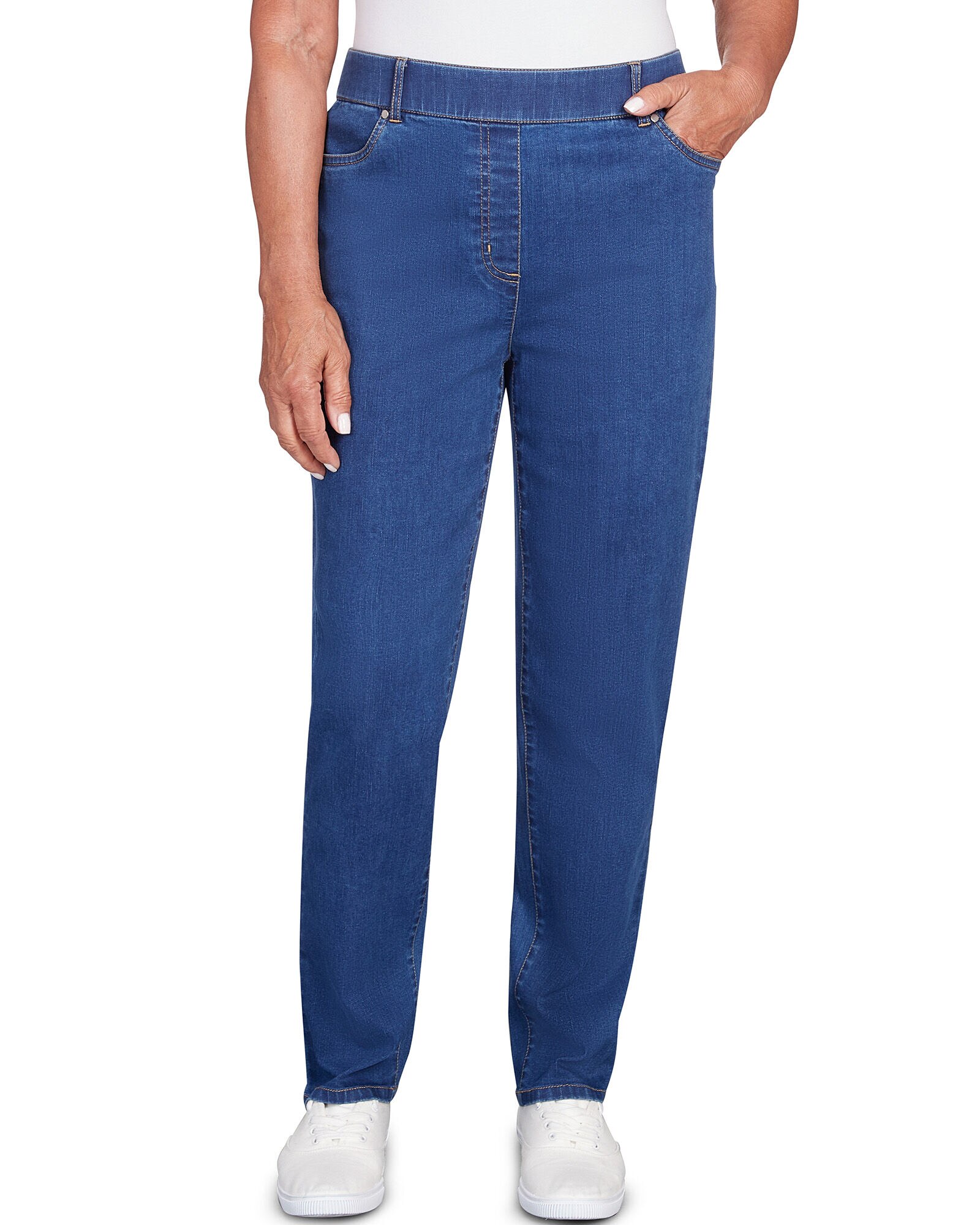 Alfred dunner flat front jeans sales