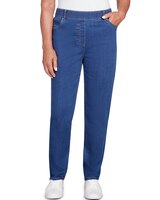 Alfred Dunner® In Full Bloom Dark Wash Denim Short Length Pant thumbnail number 1