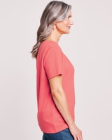Essential Knit Shirred Tee thumbnail number 2