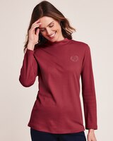 Essential Knit Long Sleeve Mock Top thumbnail number 1