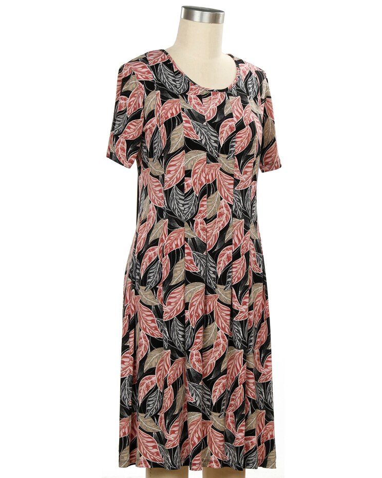 Southern Lady Short Sleeve Monica Print Dress image number 1