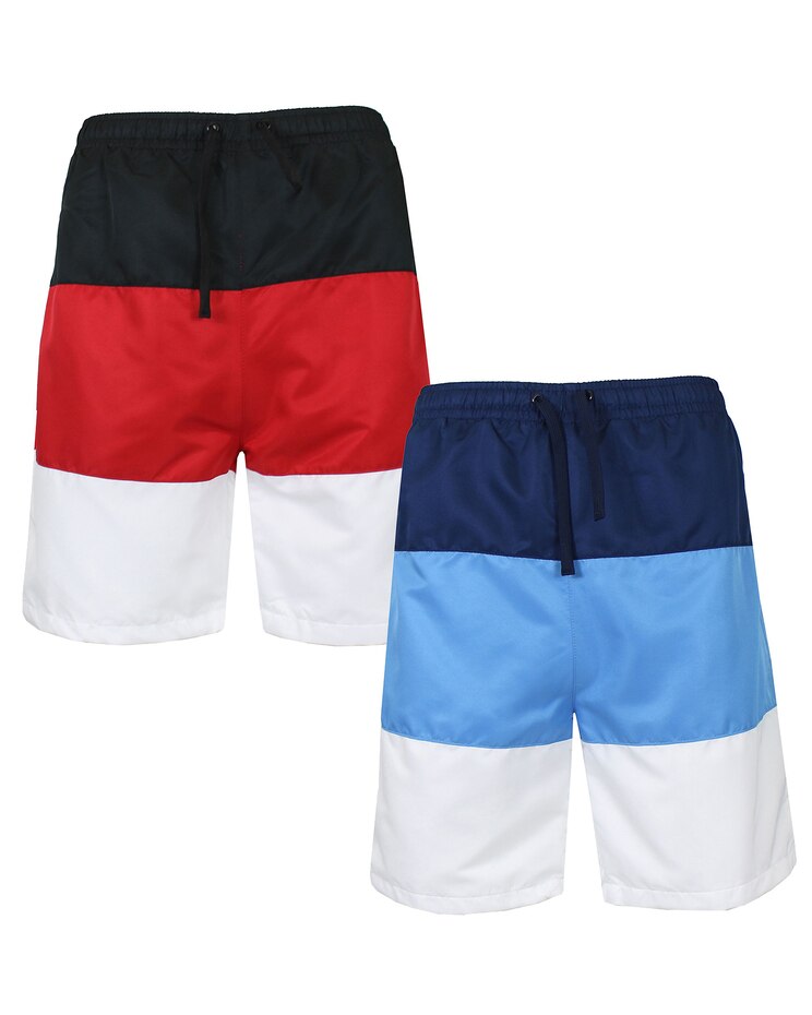 Men’s Slim Fit Dry Tech Active Workout Training Running Performance Shorts-2 Pack image number 1