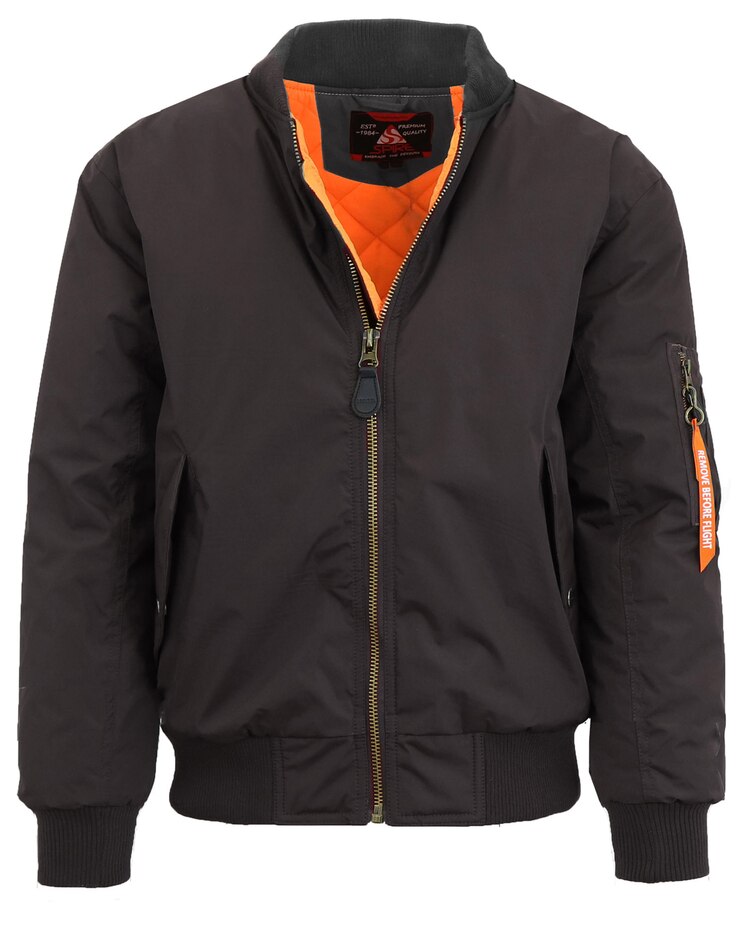 Spire By Galaxy Heavyweight MA-1 Bomber Flight Jacket image number 2