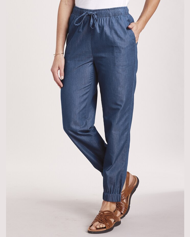 Lightweight Denim Joggers image number 1