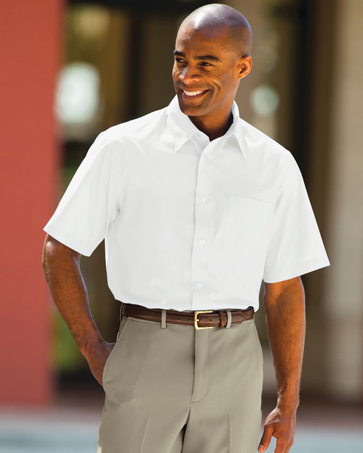 Irvine Park® Short Sleeve Broadcloth Dress Shirt image number 1