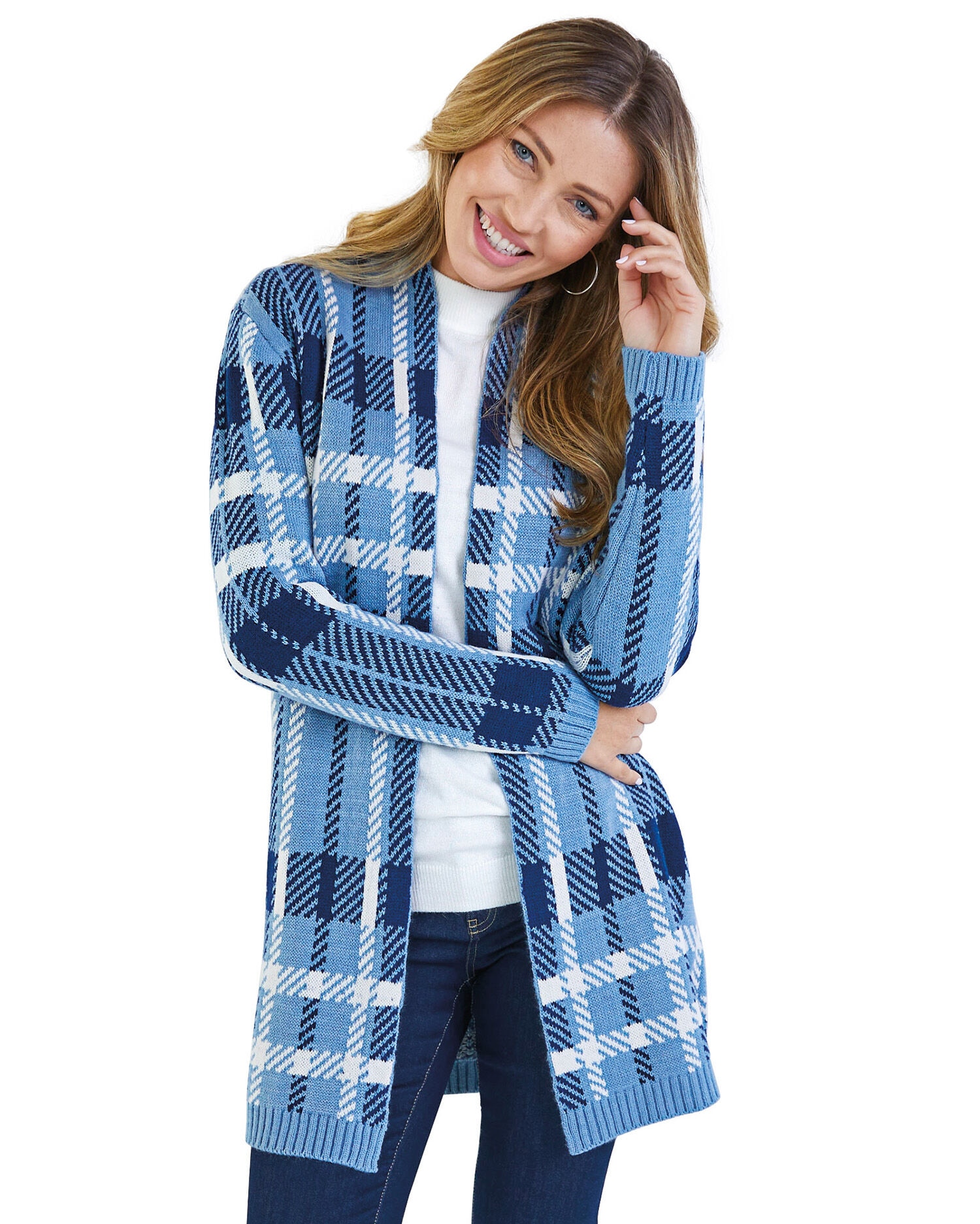 Haband Women s Long Patterned Cardigan