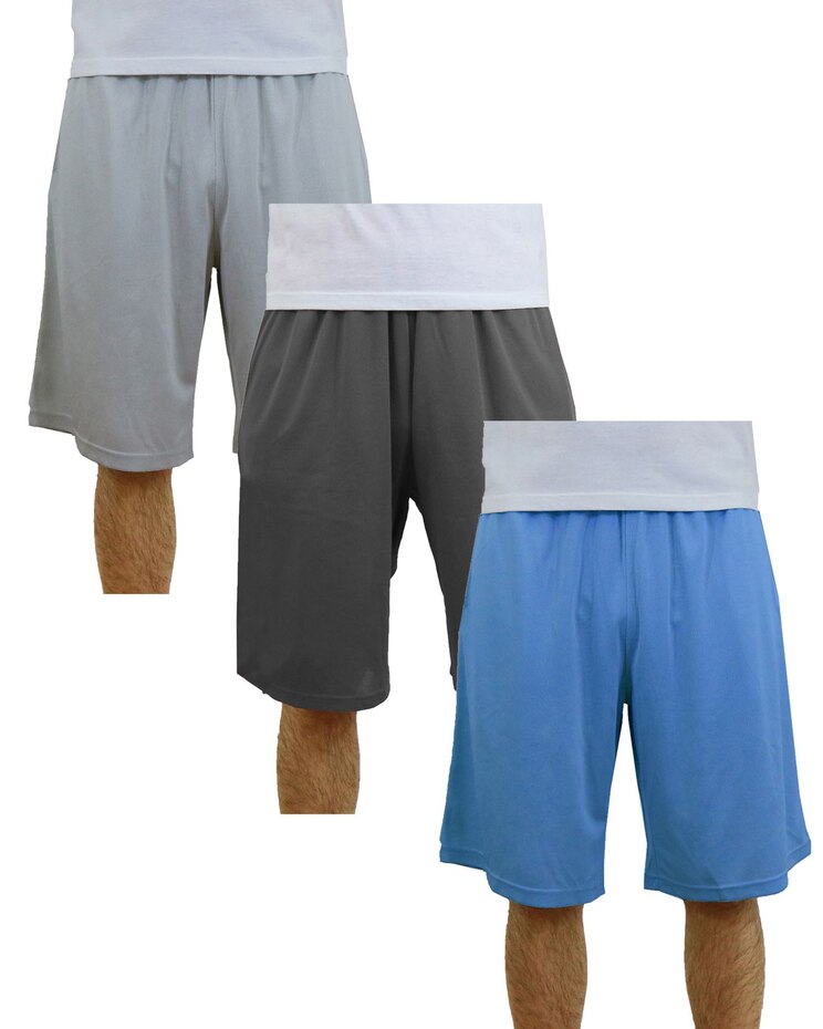 Men's Moisture Wicking Performance Basic Mesh Shorts-3 Pack image number 1