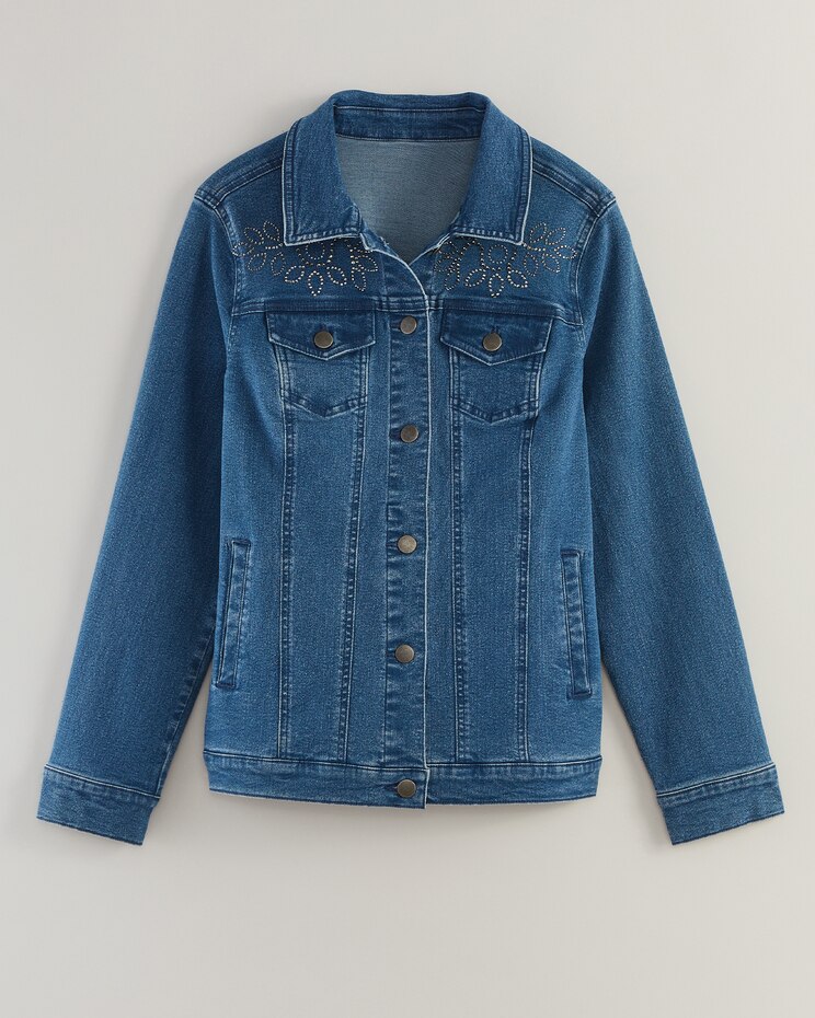 DenimEase™ Embellished Jacket image number 2
