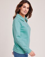 Fleece Polo Sweatshirt thumbnail number 4