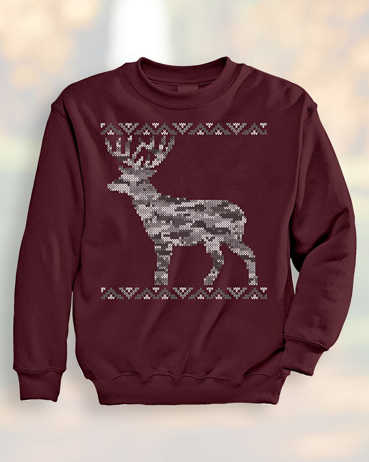 Jacquard Deer Sweatshirt image number 1
