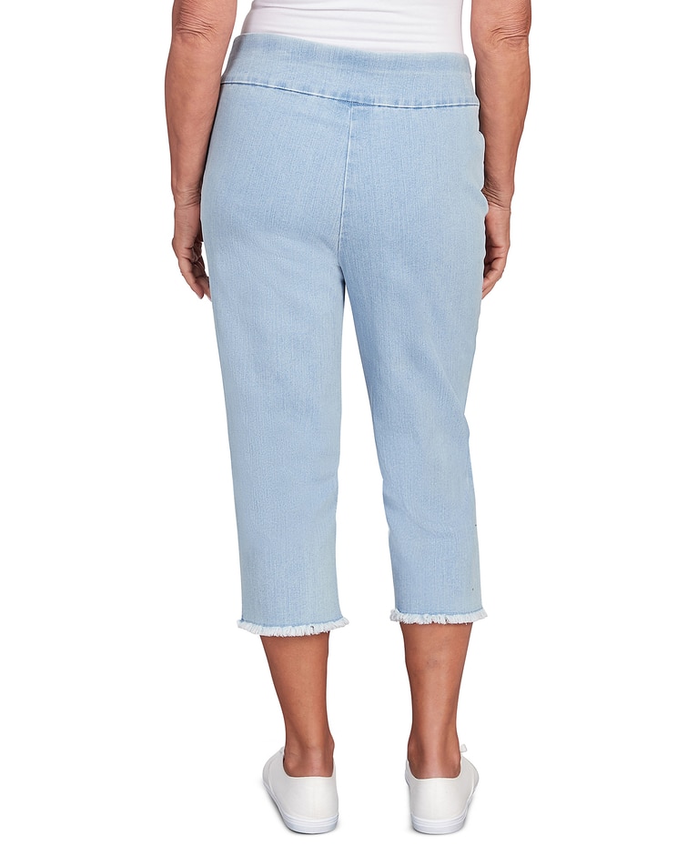 Alfred Dunner® Superstretch Denim Fringe Capri Pant image number 5
