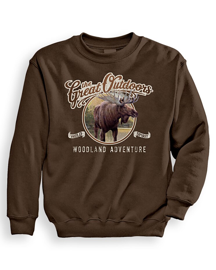 Signature Graphic Sweatshirt - Adventure Moose image number 1