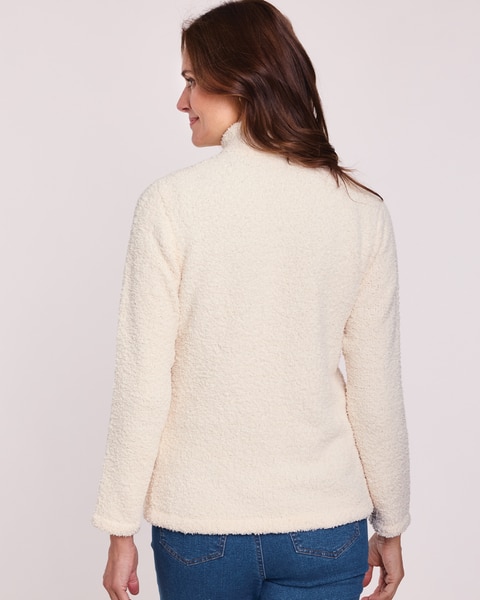 Teddy Zip Mock Sweater