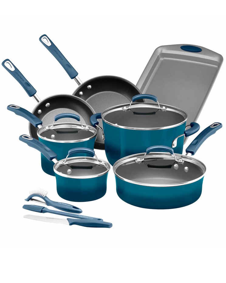 Rachael Ray Hard Enamel Nonstick 14pc Cookware Set image number 1