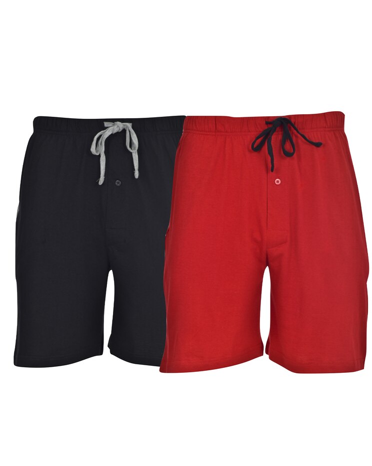 Hanes 2-Pack Knit Sleep Shorts image number 1