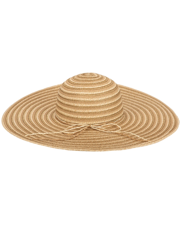 Mixed Paper And Gold Lurex Ultrabraid Floppy Hat image number 4