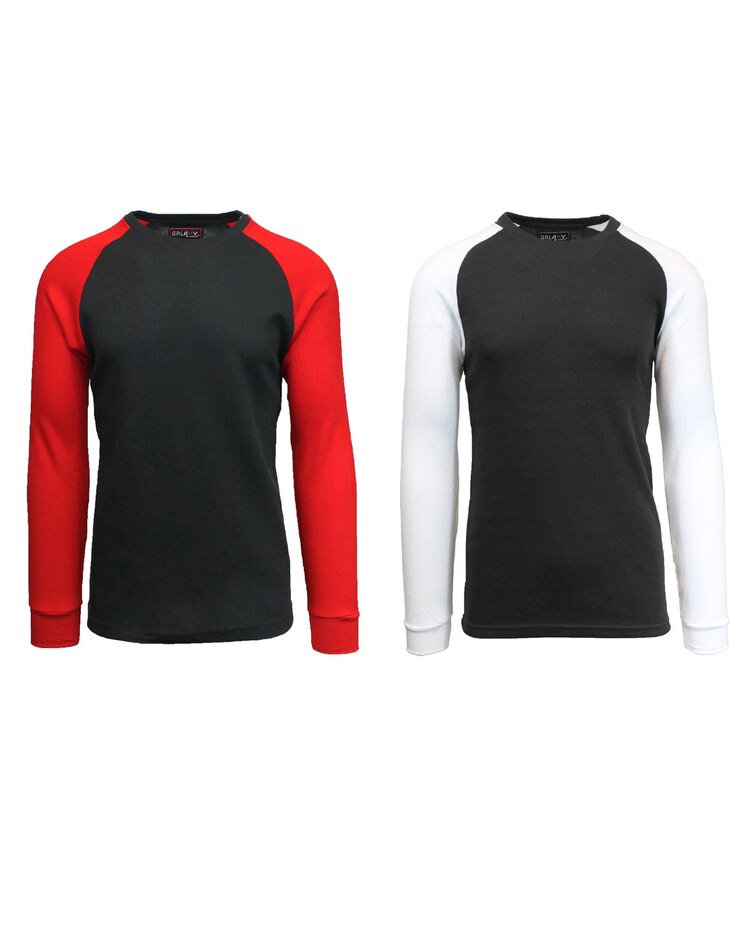 Galaxy By Harvic Raglan Thermal Shirt (2-Pack) image number 1