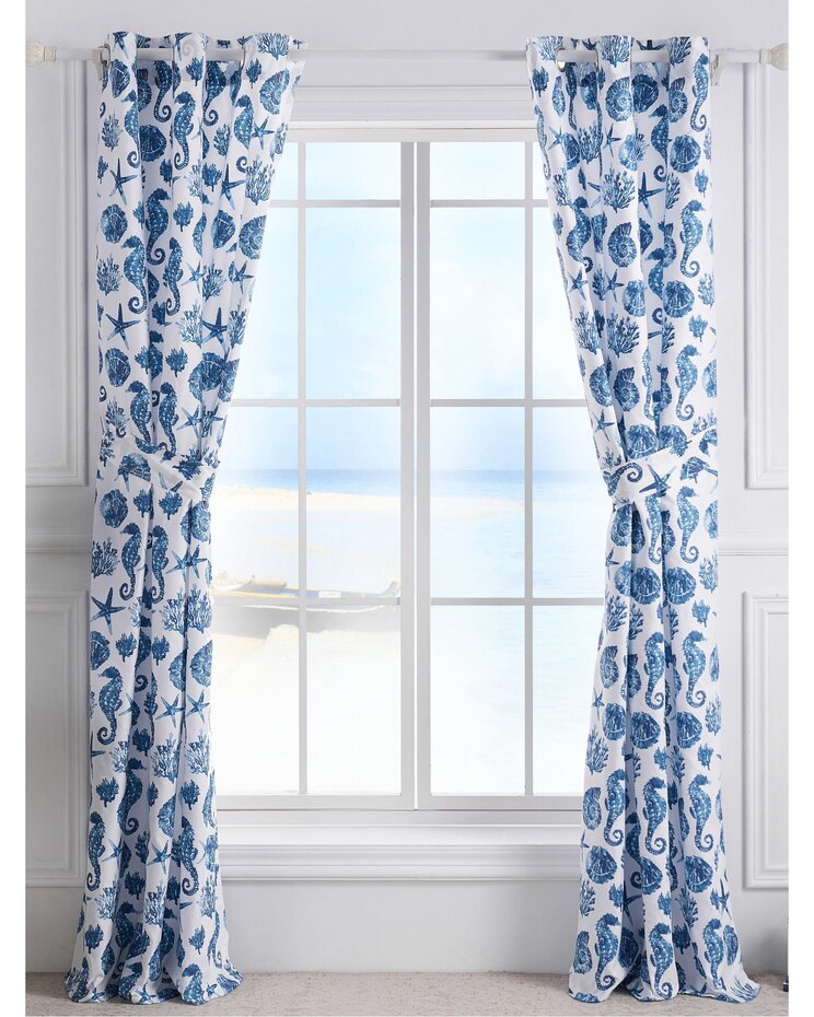Pebble Beach Panel Pair with Tie Backs image number 2