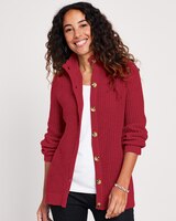 Button Front Shaker Cardigan thumbnail number 1