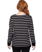 Ruby Rd® Striped Fold Over Sweater thumbnail number 2