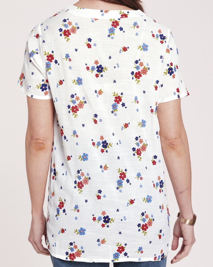 Eyelet Yoke Printed Tunic image number 2