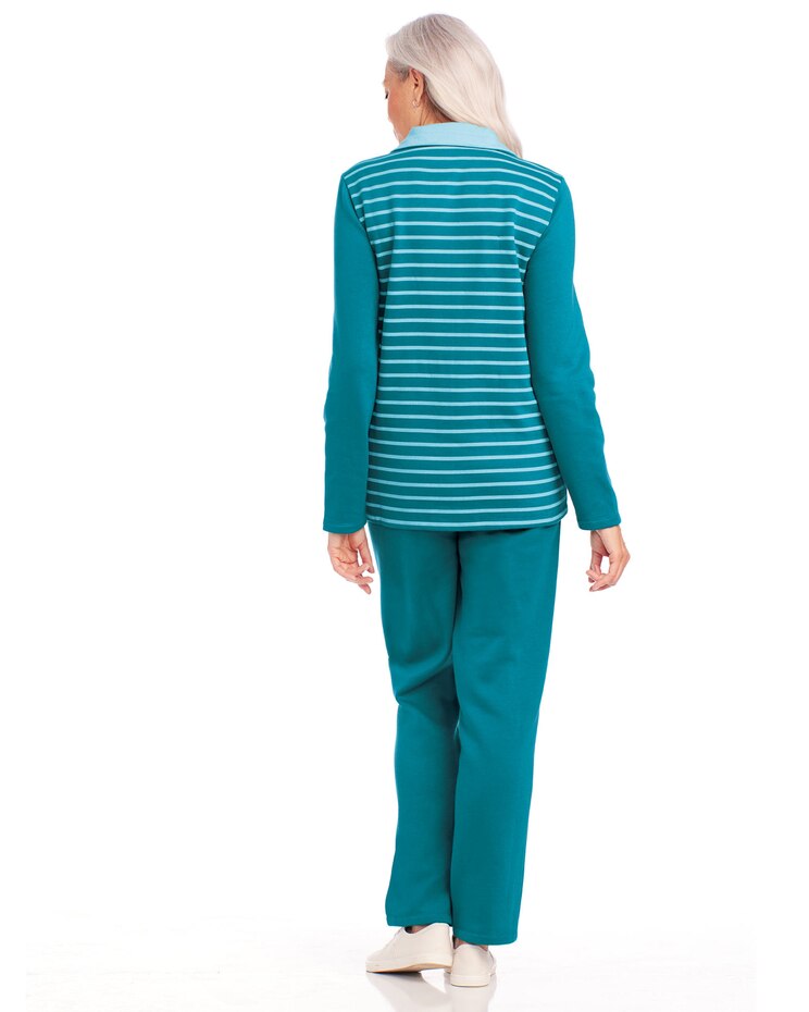 Contrast Stripe Fleece Set image number 2