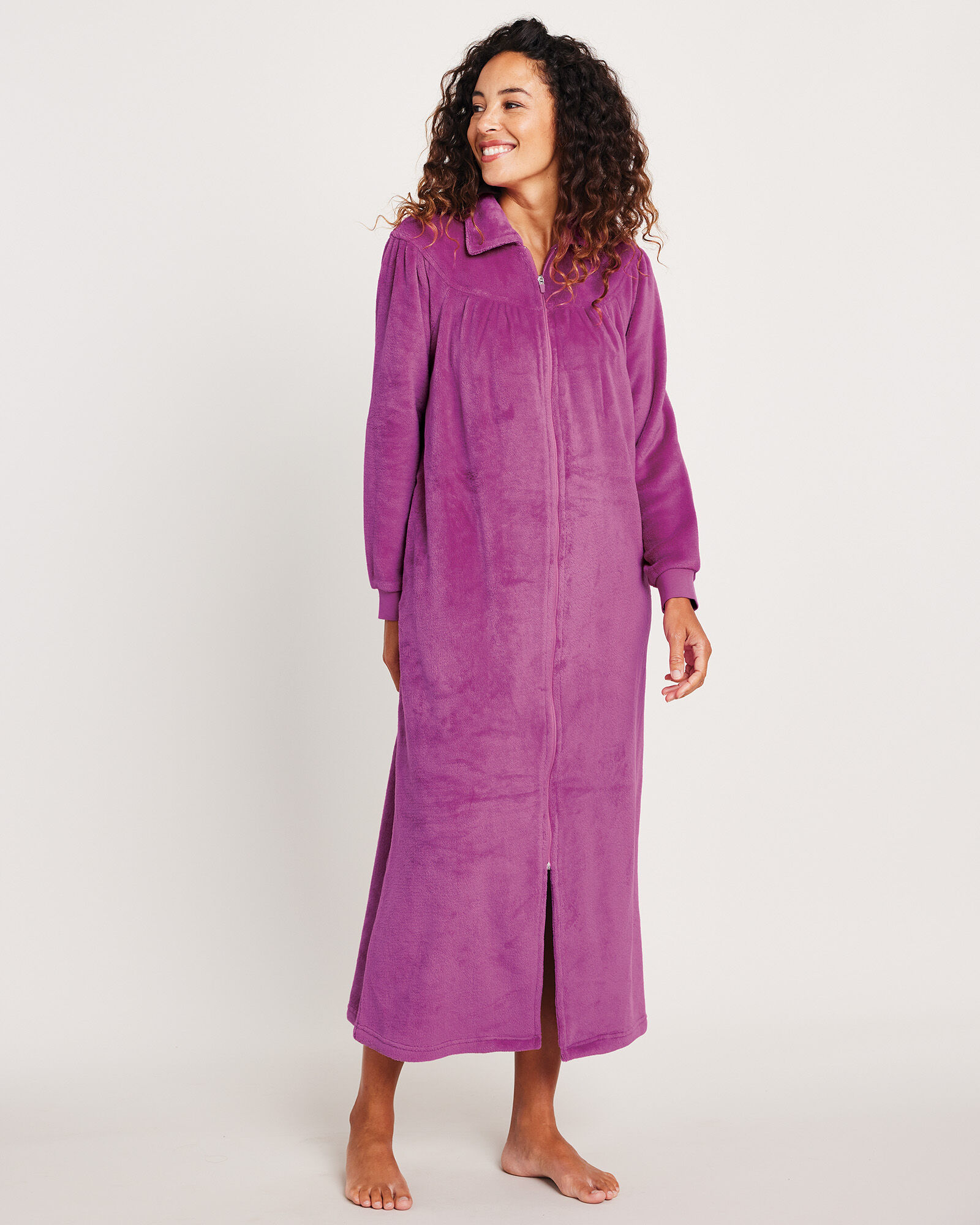 Petite dressing gown with discount zip