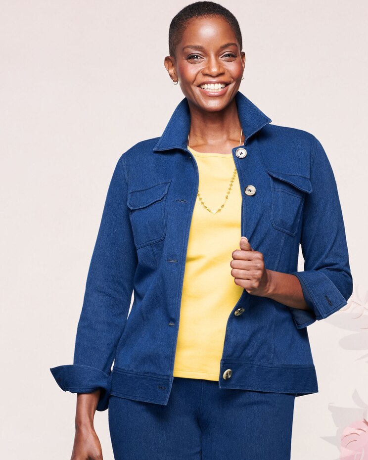 Soft Stretch Denim Jacket image number 1