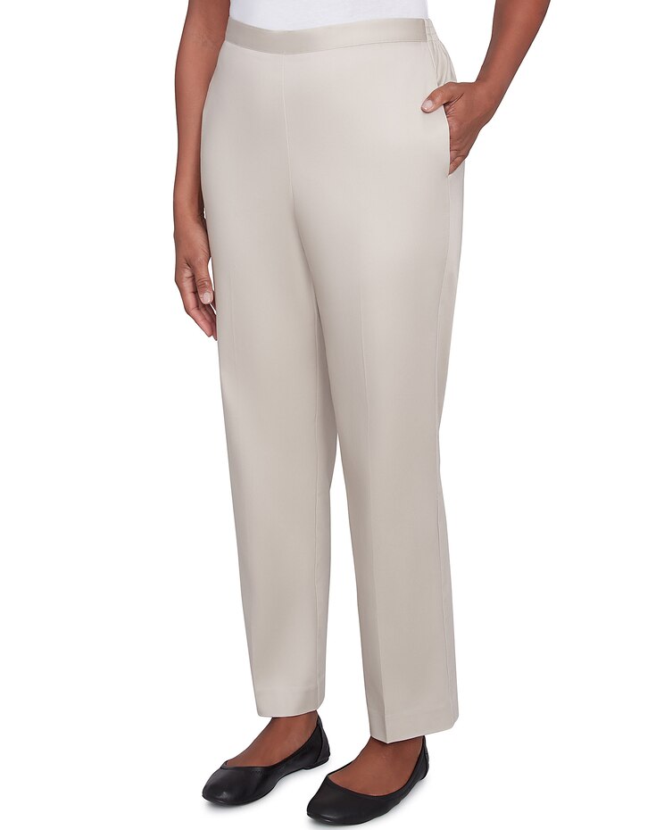 Alfred Dunner® Coming Up Roses Sateen Woven Medium Length Pant image number 6