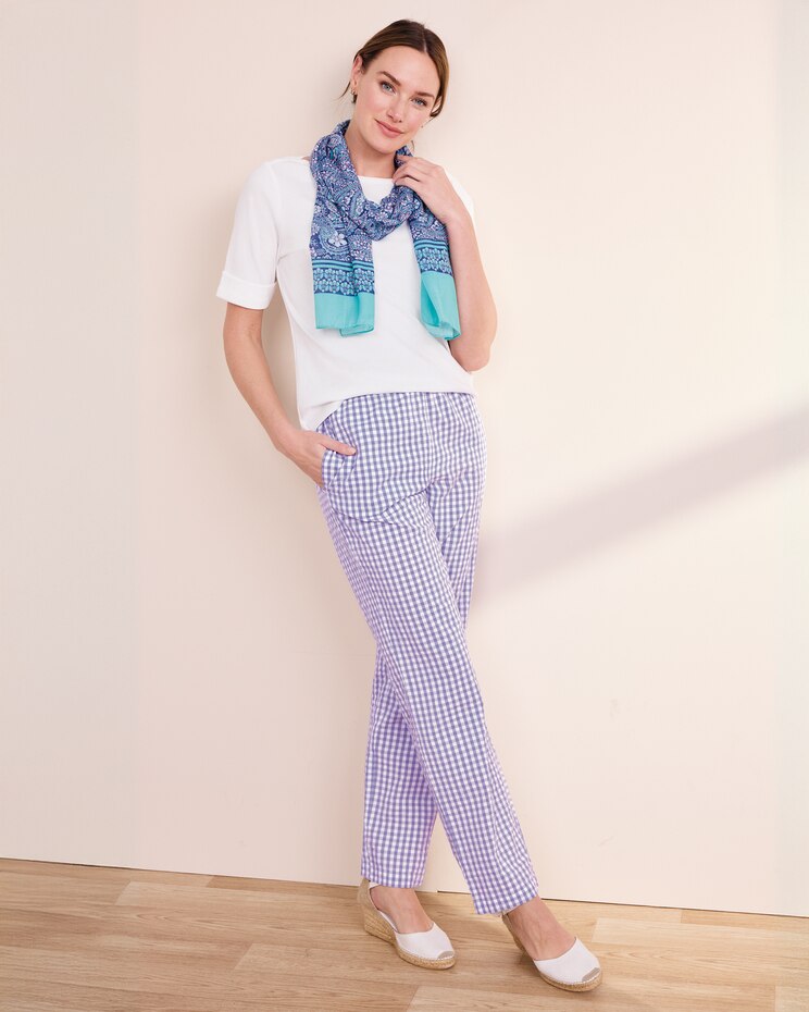 Gingham Seersucker Pants image number 2