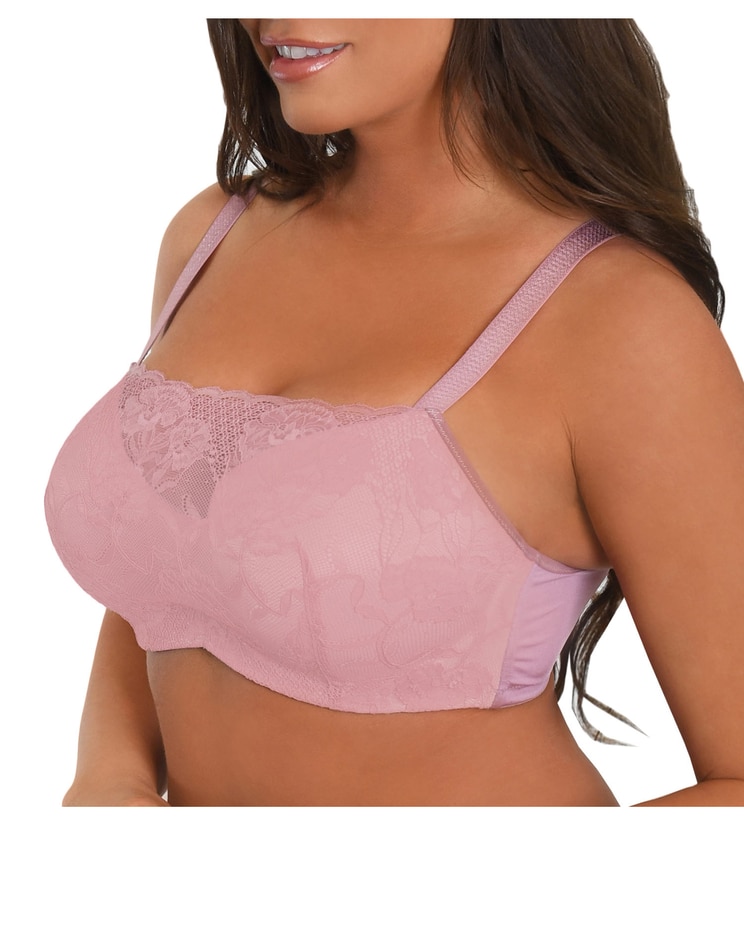 Wired Molded Cup Bra With A Lace Bandeau Front image number 2