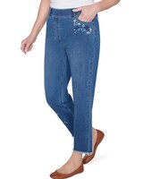 Alfred Dunner® Scottsdale Floral Embroidered Ankle Fringe Pants thumbnail number 3