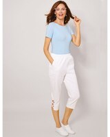 DenimEase Full Elastic Criss-Cross Capris thumbnail number 2