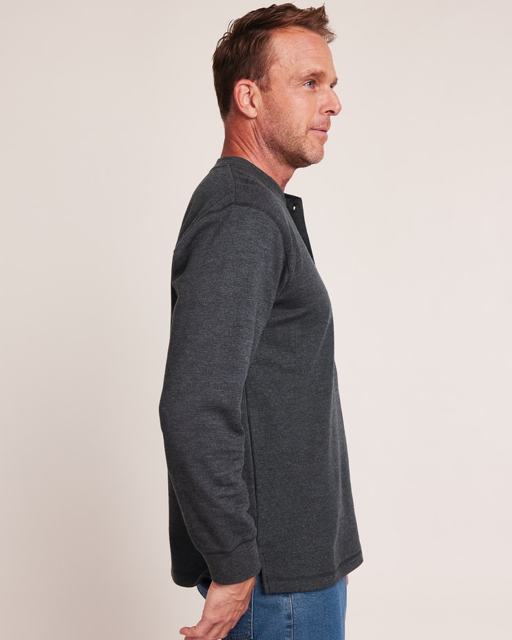 John Blair Waffle-Knit Henley image number 3