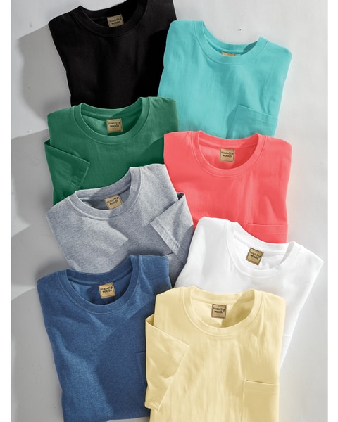 John Blair Everyday Jersey Knit Short-Sleeve Pocket Tee