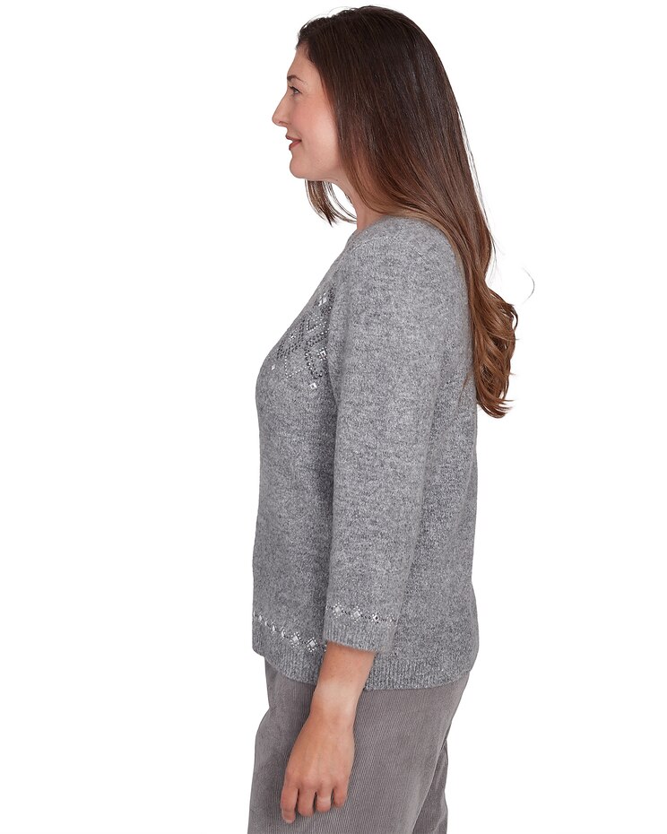 Alfred Dunner® Copenhagen Fairisle Heart Set Sweater image number 4