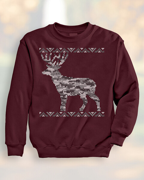 Jacquard Deer Sweatshirt
