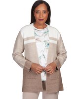 Alfred Dunner® St.Moritz Colorblock Open Front Cardigan thumbnail number 1