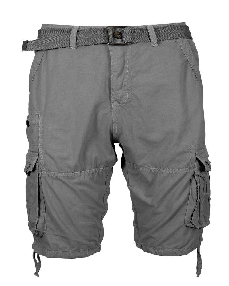 Men's Vintage Cotton Cargo Belted Shorts image number 1