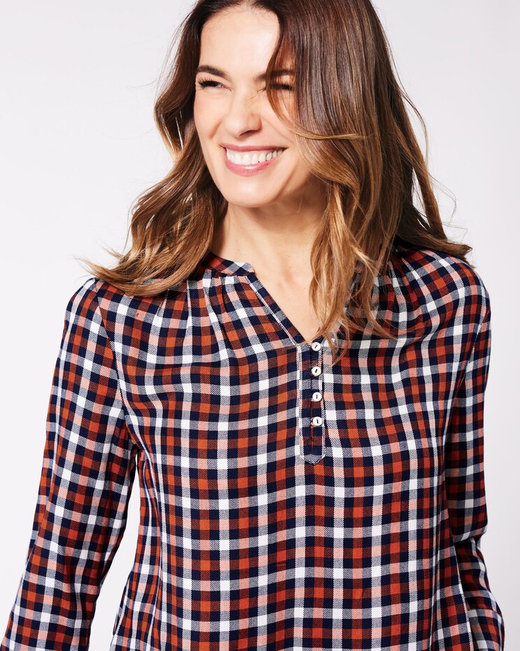 Woven Plaid Top image number 2