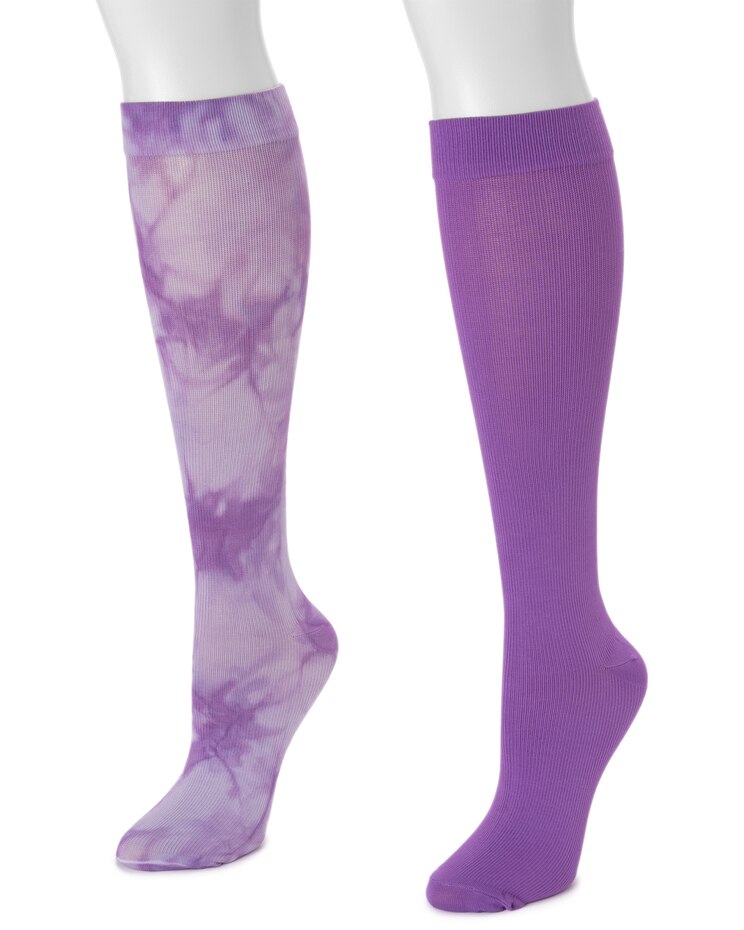 MUK LUKS® Women's 2Pr Pack Compression Socks Compression Socks image number 3