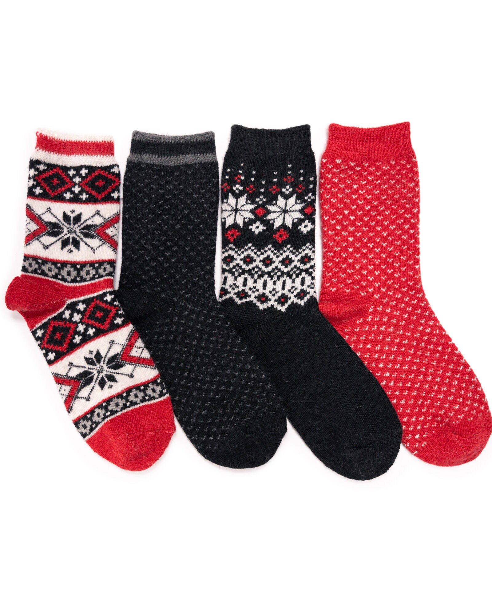 MUK LUKS Womens Holiday Boot Socks 4Pr Pack Blair