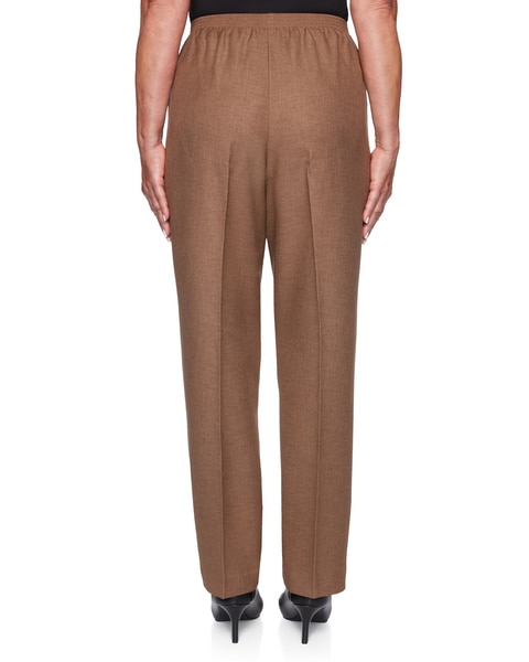 Alfred Dunner Classic Pull-On Textured Proportioned Straight Leg Pants