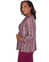 Alfred Dunner® Wine Country Fringe Textured Jacket thumbnail number 2