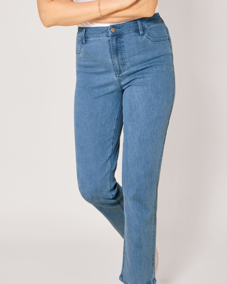 DenimEase™ Back-Elastic Mid-Rise Jeans image number 1