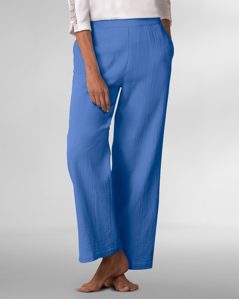 Nantucket Textured-Cotton Pants