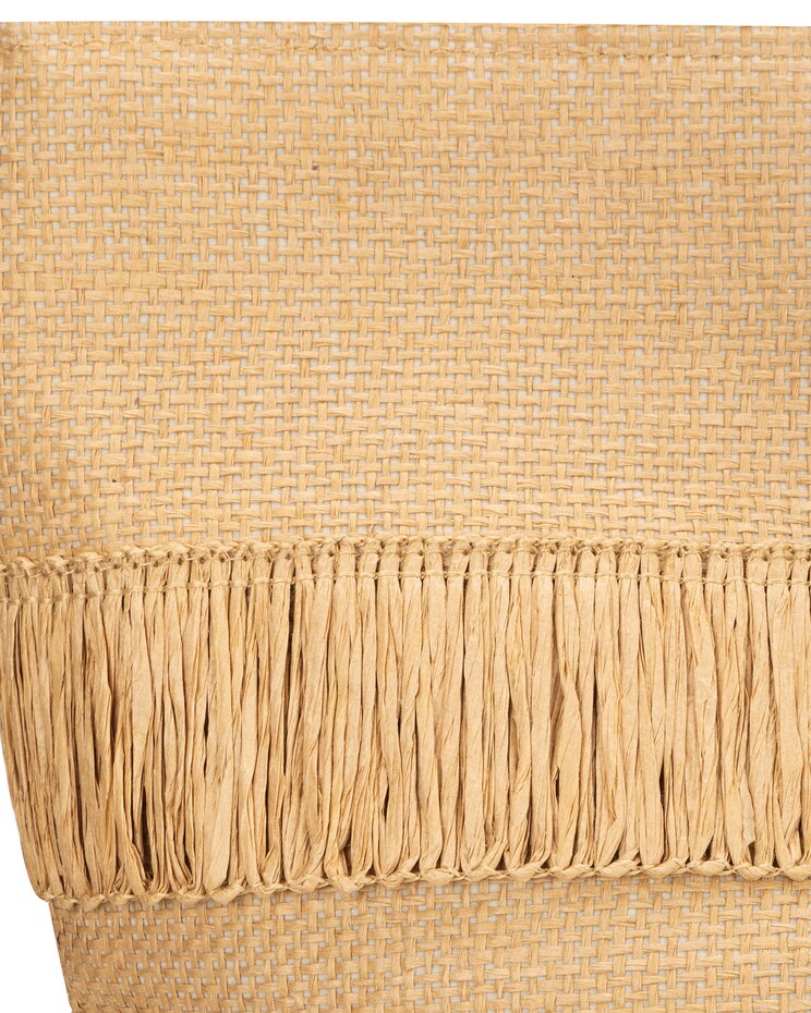 Leucadia- Women's Stiff Paper Tassled Shoulder Bag image number 3