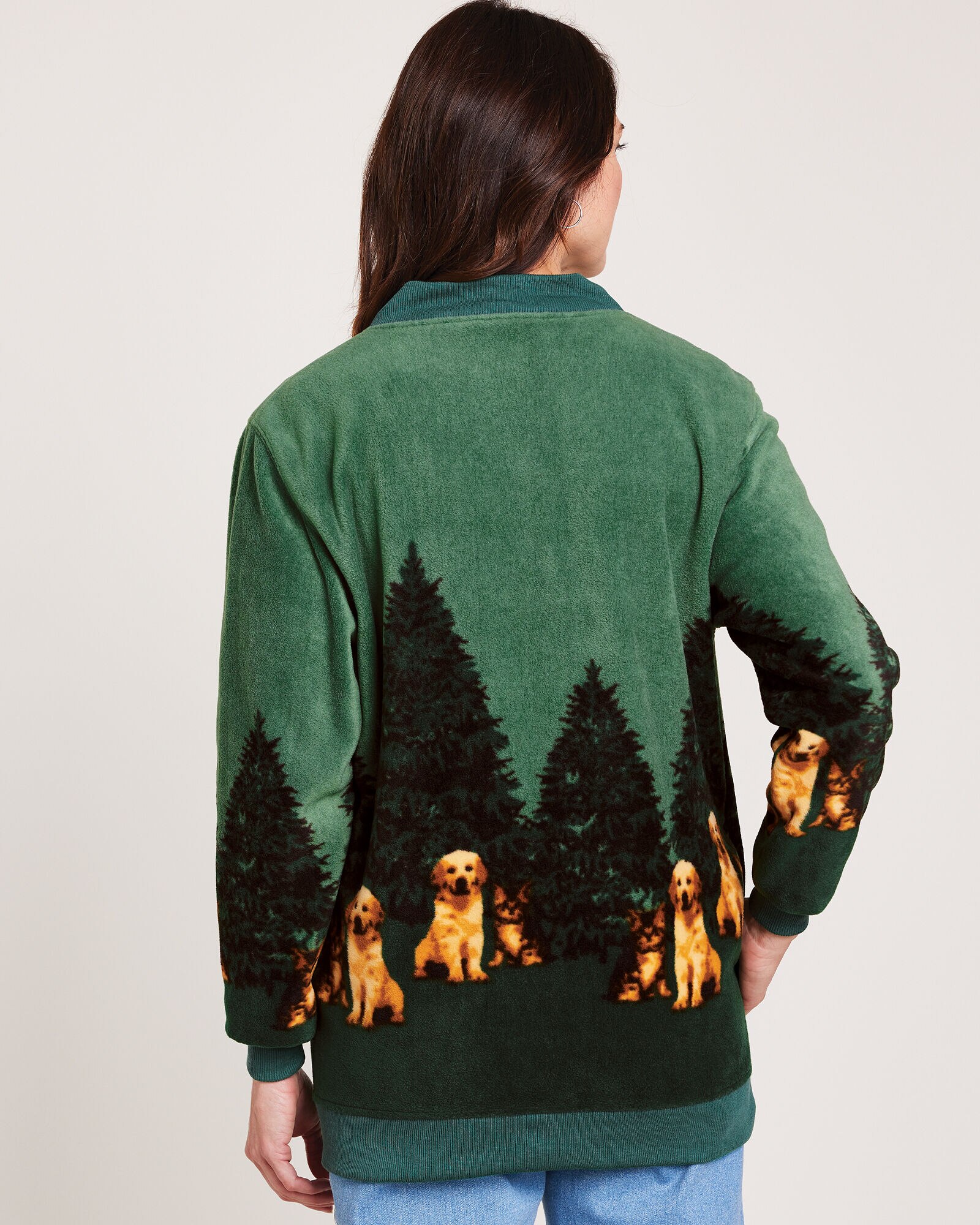 Scandia Fleece Print Snap Jacket